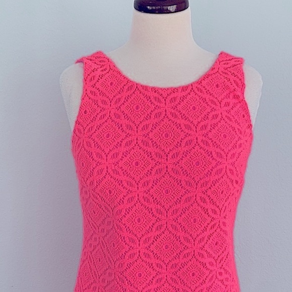 Lilly Pulitzer Callie Trellis Knit Lace Shift Dress - Picture 6 of 16